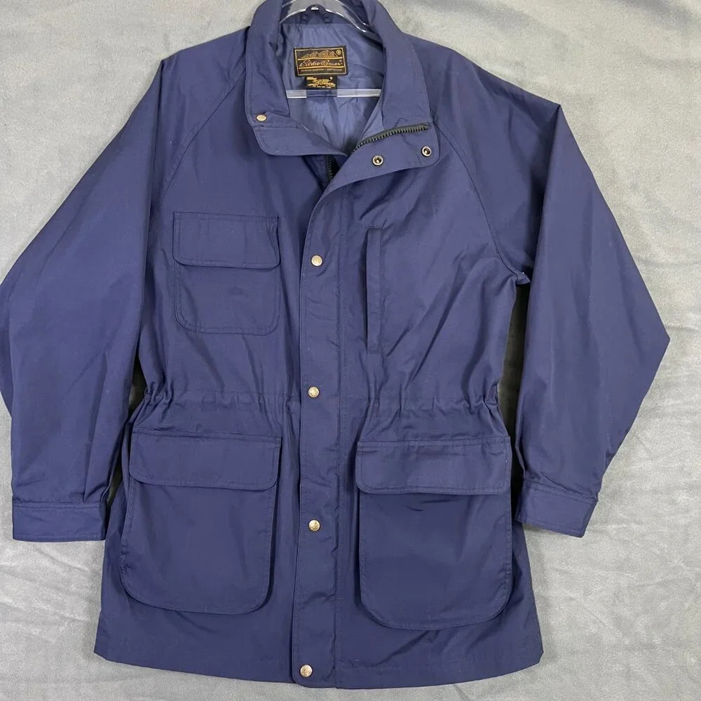 Eddie Bauer Mens Blue Field Barn Hunting Jacket Parka Water Repel - Picture 2 of 8